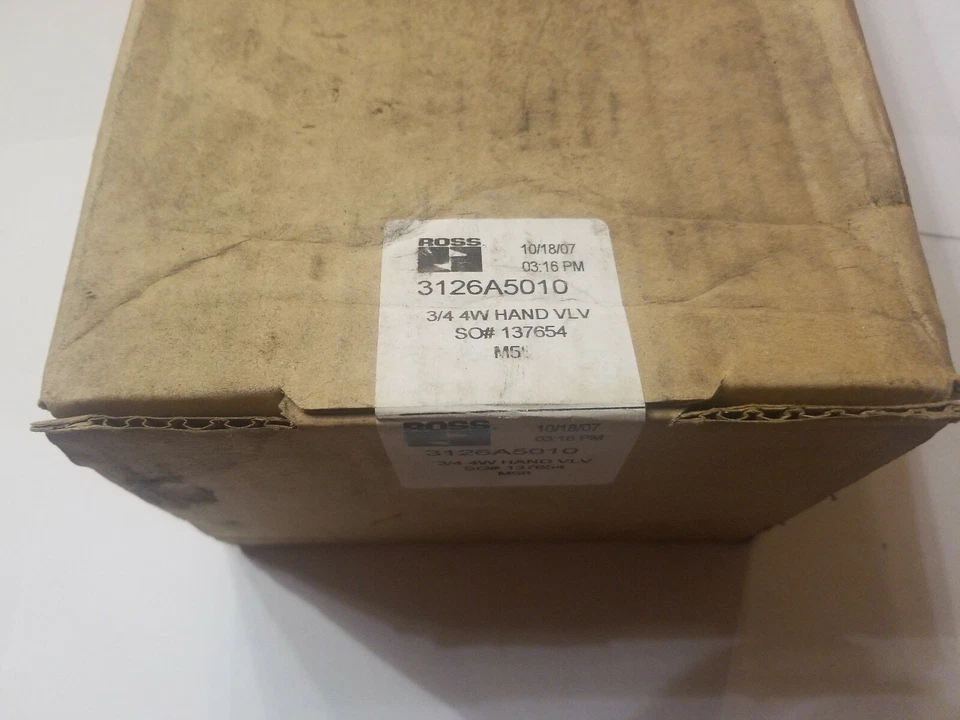 NUEVO EN CAJA ROSS 3/4 4W MANO VLV 3126A5010 Foto 2 de 4