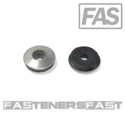 (100) #10 x 1/2 OD Stainless Steel Washer EPDM Neoprene Rubber Backed (Roofing)