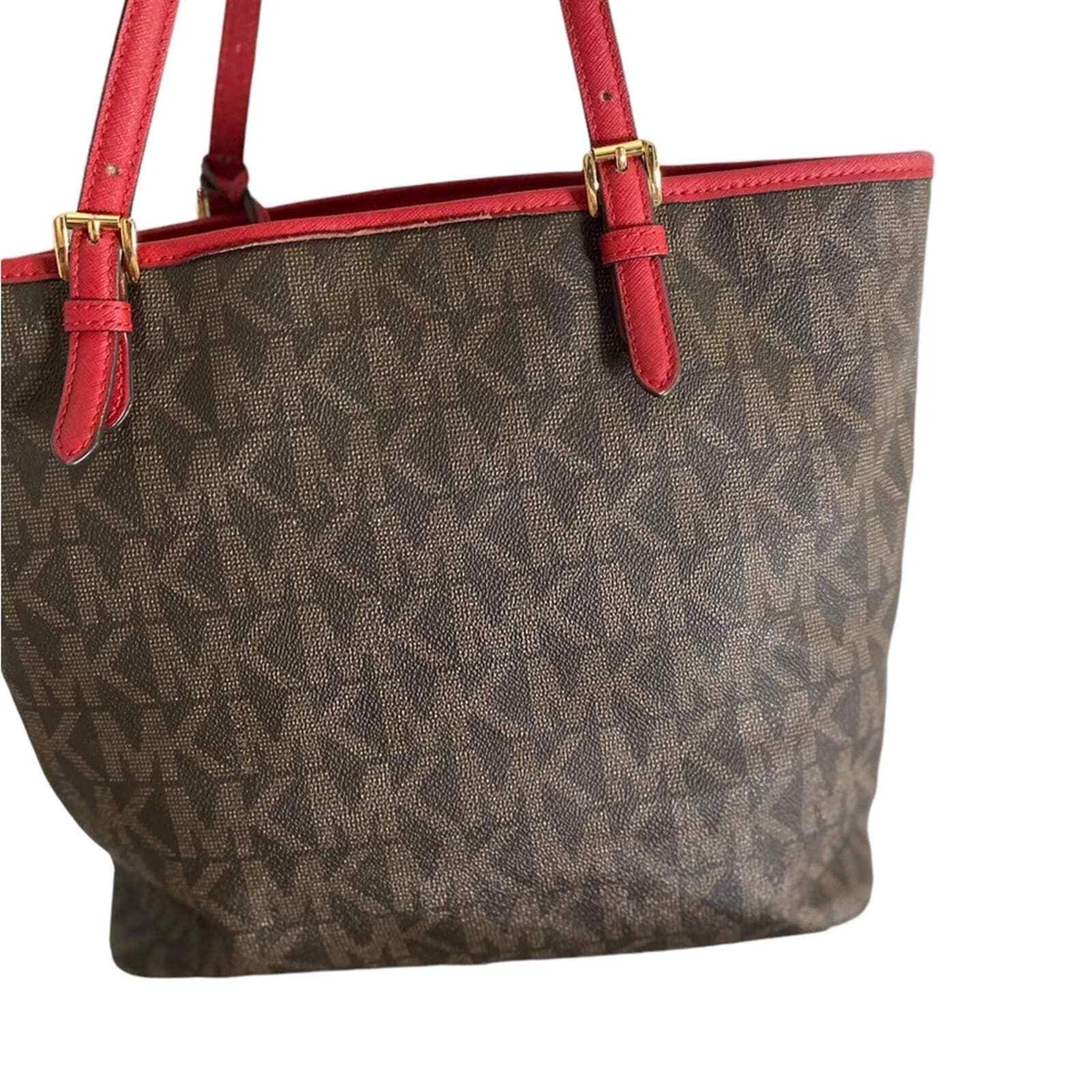 Sac michael kors rouge et marron sales