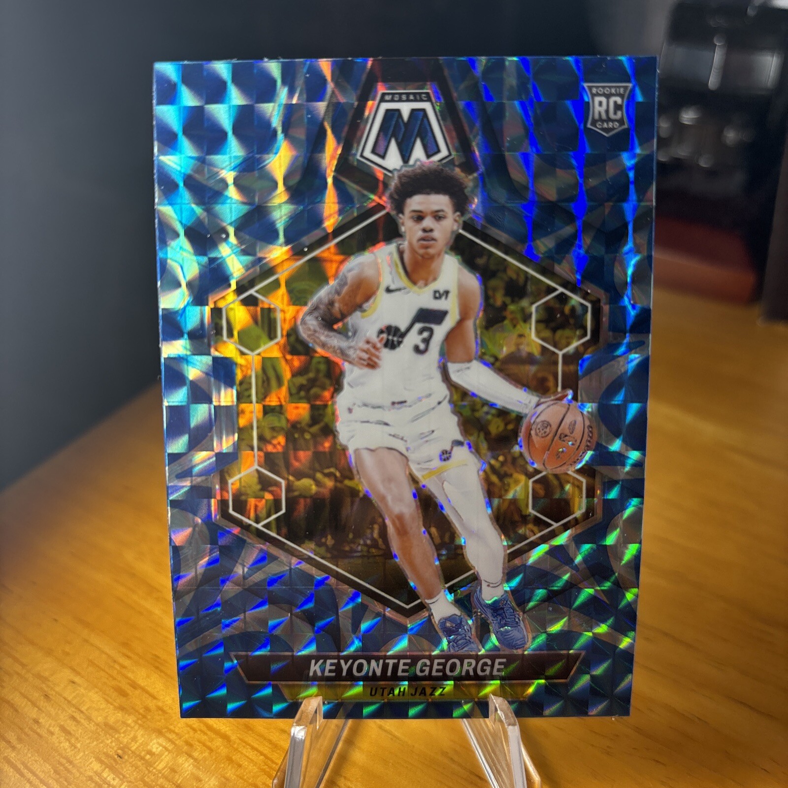 2023-24 Mosaic REACTIVE BLUE PRIZM Keyonte George #222 RC Utah Jazz ROOKIE CARD