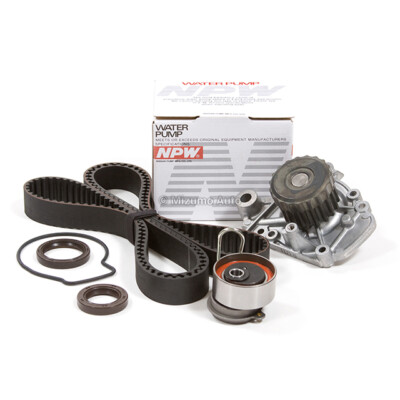 XtremeAmazing Timing Belt Water Pump Tensioner Roller Bearing Kit for Honda Civic DX