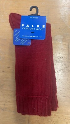 Falke Comfort Wool Kinder Knie Strümpfe Socken 19-22 Wollsocken Wein Rot