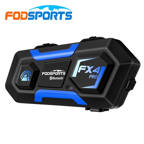 FX4 Pro Motorcycle Intercom Motorbike Bluetooth Helmet Headset 4 Riders 1000m FM