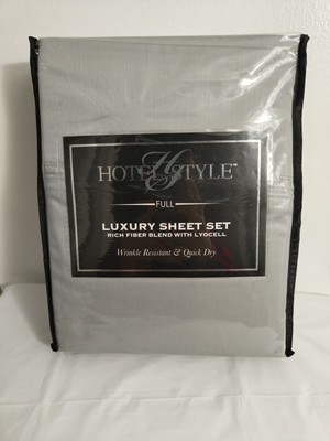 Luxury Style Full Size Bed Sheet Set: Flat Sheet, Fitted Sheet, W/ Pillow Cases