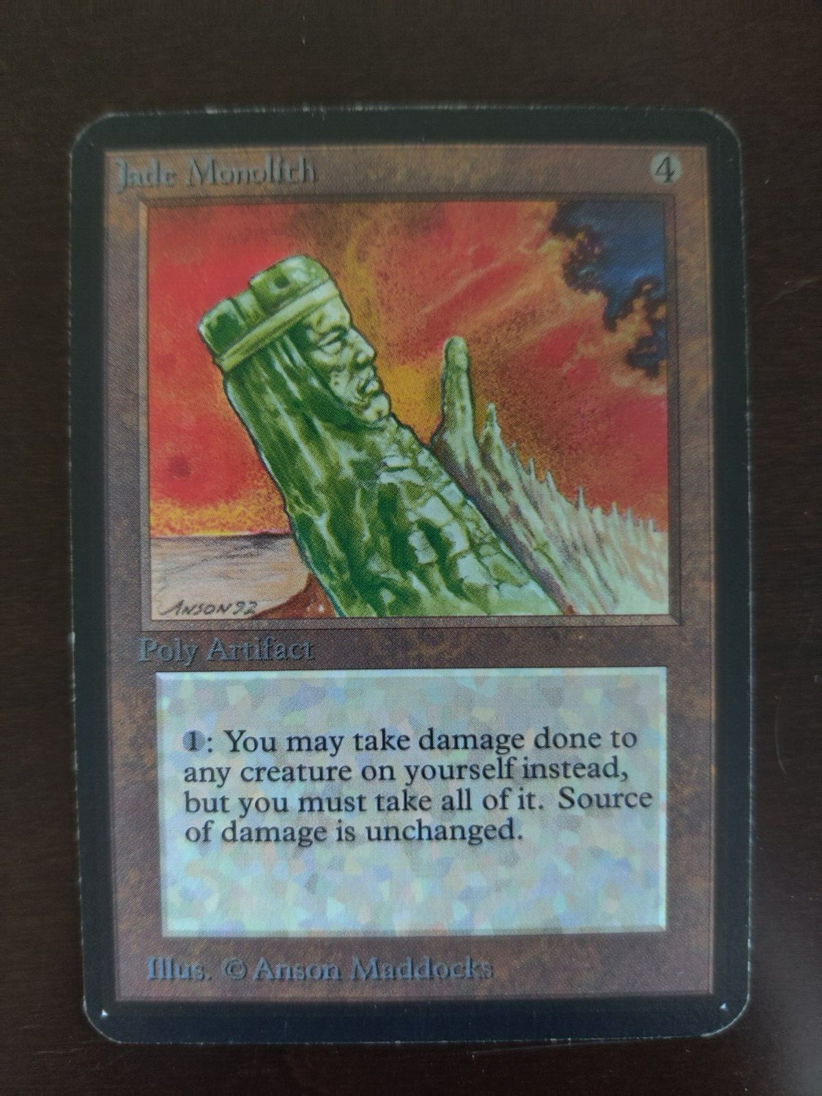 Jade Monolith mtg Magic the Gathering Alpha rare lp+