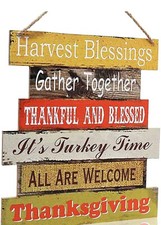 Fall Harvest Decorations Hanging Sign Autumn Thanksgiving Farmhouse Wooden Decor
