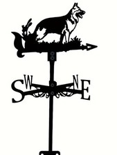 NEW  METAL ALSATIAN wolf  WEATHERVANE  Garden Silhouette German Shepherd Dog
