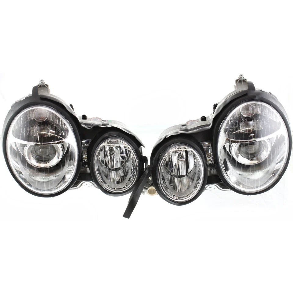 JC Whitney BZ9699PHL Headlights Set of 2 pc for 96-99 Mercedes Benz E300 Base Foto 2 de 4