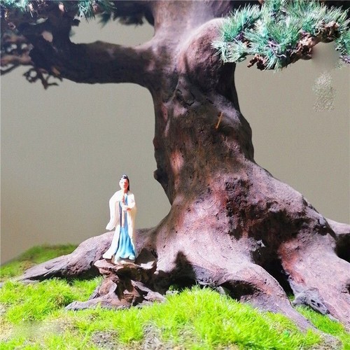 3D Resin Antique Blowing Flute Figure Decoration Micro Landscape Decoration - Bild 2 von 14