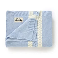 100% Coton Baby Blanket Knitted Receiving Baby Blankets for Newborns Boy Girl...