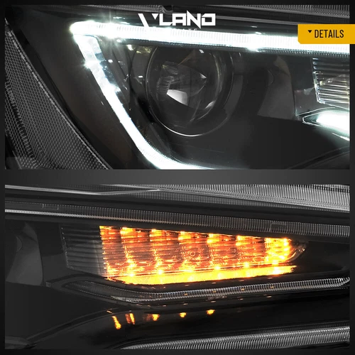Headlight Demon Eyes For Mitsubishi Lancer CJ CF EVO X 2007-2017 Black LED - Picture 3 of 10