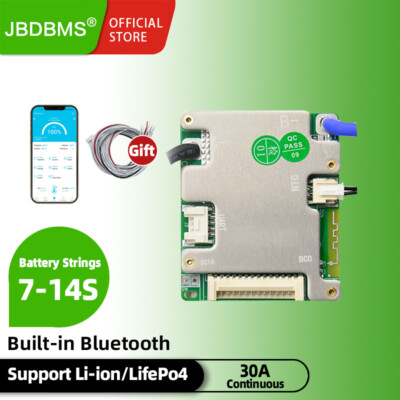 jbd smart bms7s 8s 9s 10s 11s 12s 13s 14s 30a peak90a With BT balancing function