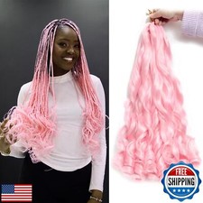 French Curl Braiding Hair for Black Women 24 Inch 8 Packs Curly Pre Stretched