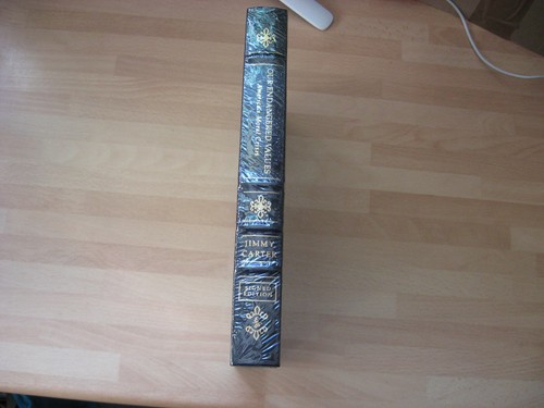 Jimmy Carter signed US President Our Endangered Values Easton Press Nobel sealed - Picture 3 of 9