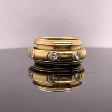 Piaget 18k Yellow Gold 0.70Ctw Diamond Spinning Ring $6500 Retail