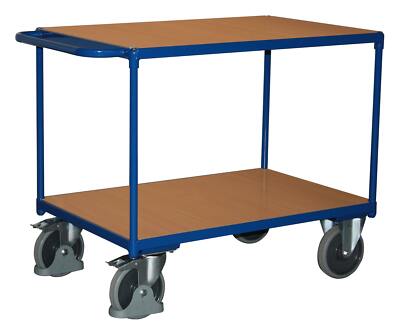 VARIOfit Tischwagen 500 kg Größe 1200 x 800 mm mit 2 Böden - SW-800.500