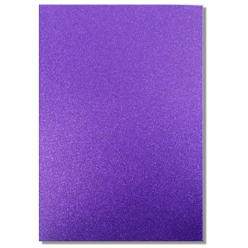 2 x A4 SHEETS OF 220GSM PREMIUM DOVECRAFT AMETHYST PURPLE GLITTER CARD