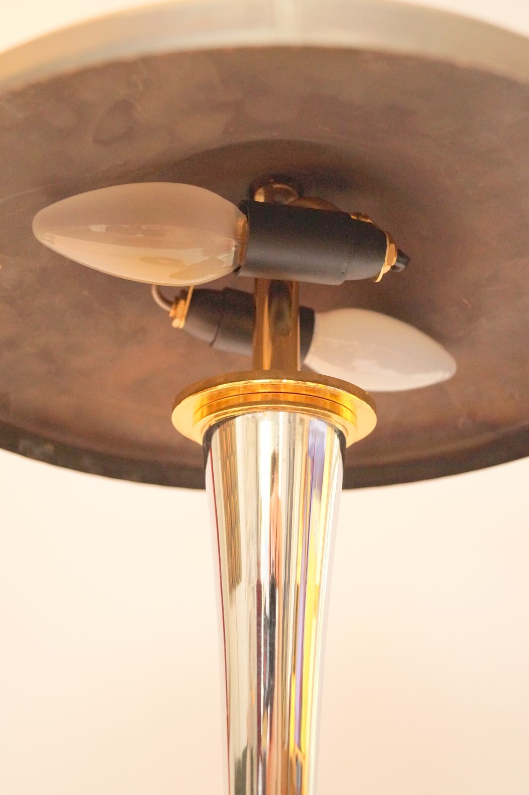 Art Deco Desk Lamp "VANDENBERGH" Unique Design Chrome Brass Lamp