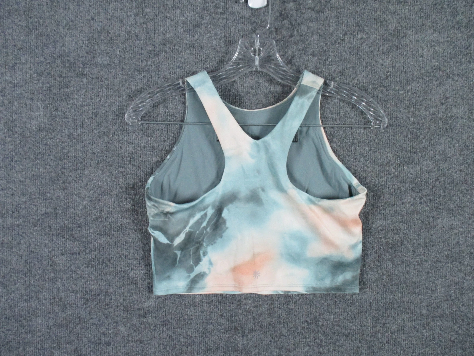 athleta tie dye cropped shelf bra pullover tank-top