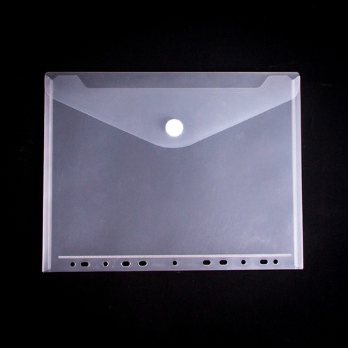 12Pcs Plastic Folders White A4 Popper Ring Binder Stud Punched Document Wallets - Picture 2 of 4