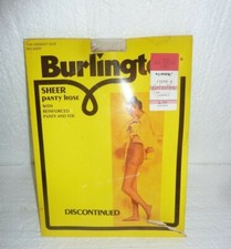 Vintage NOS Burlington Pantyhose Off White Long S-44
