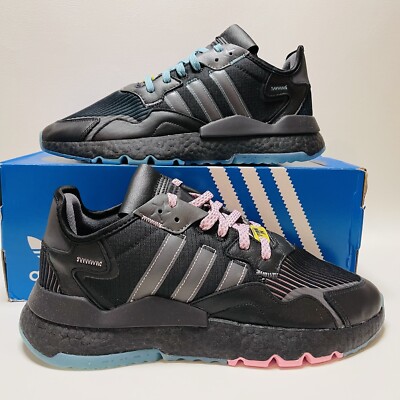 Adidas Ninja Nite Jogger Men's Shoes Black Grey Blue Athletic Sneakers Q47198