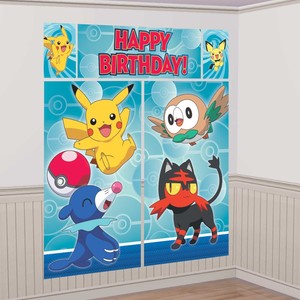 Pokemon Core Scene Setter Wall Photo Backdrop Party Decorations