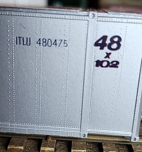 ITEL Walthers 48` HI CUBE CONTAINER BUILT HO 1/87 USED built 4 layout silver - Picture 10 of 12