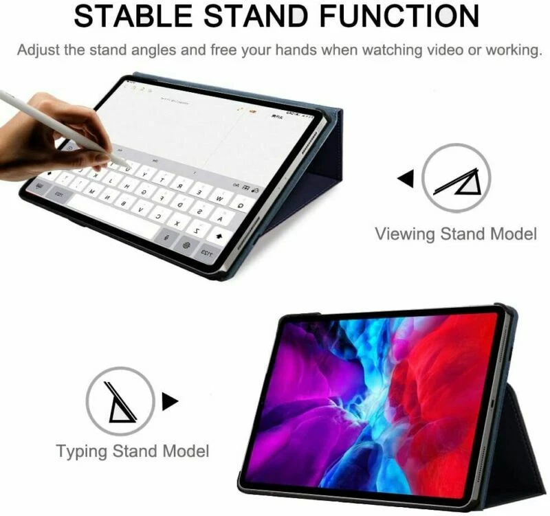 Case For Apple iPad Pro 12.9 2018 Smart Leather Stand Slim Flip Folio Cover New - Image 4 of 4