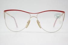 Vintage Glasses LACOSTE 837 Red White Gold Oval Frame Eyeglasses