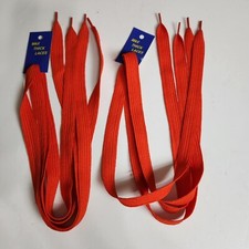 Okee Flat Thick Shoelaces 46" Skateboard Shoe Laces String Tie New 2 Pair Orange