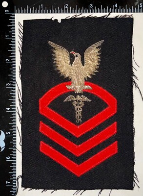 USN Navy Pharmacist Corpsman Chief Petty Officer CPO BULLION Rate Patch ...