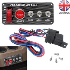 Racing 12v Ignition Engine Start Switch Panel Toggle Carbon CLASSIC, KIT CAR