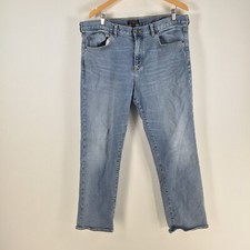 Banana Republic mens denim jeans size W38 L32 blue straight cotton zip fly091700