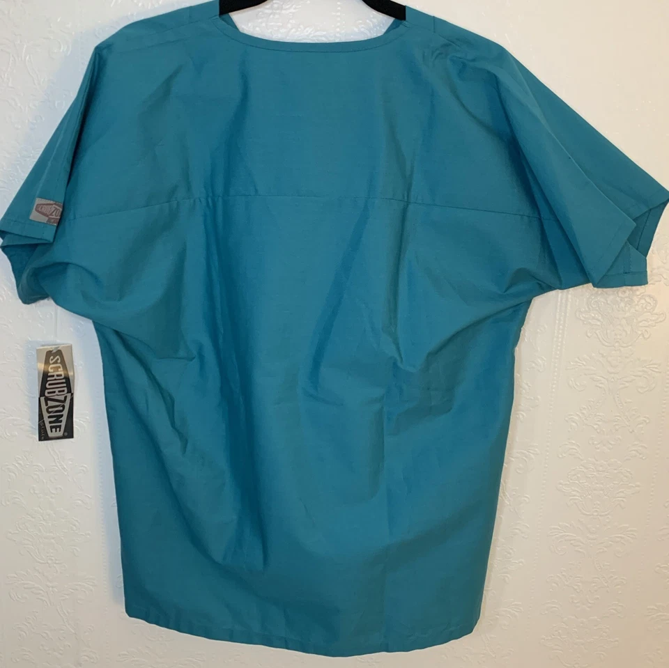 Blusa Médica ScrubZone Nueva para Hombre Talla Pequeña Color Verde azulado Foto 3 de 3