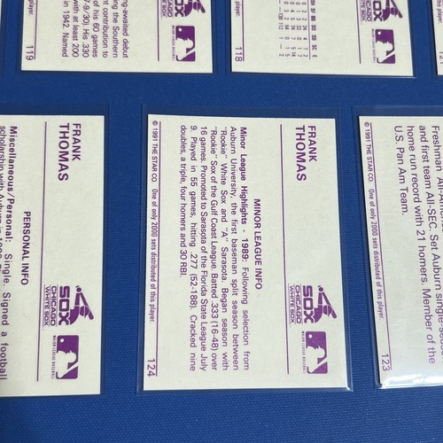🔥1991 STAR CO. RARE SILVER FRANK THOMAS SET ONLY 400 SETS W/Promo💥Ebay POP 1 - Picture 22 of 23