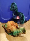 Ty Beanie Babies Bronty & Steg Dinosaur Plush Lot of 2 Vintage 1997 Age 3+