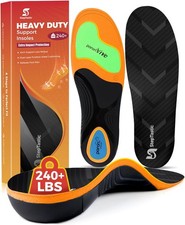 240 LBS Heavy Duty Support Insoles for Men Women, Orthotic Insert for Plantar F