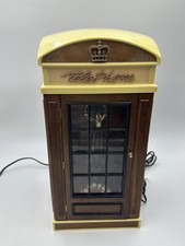 Vintage Retro Brown Lighted Telephone Booth Corded Wall Phone Model 541.055