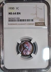 NGC MS-64 BN 1930-P Lincoln Cent, Gorgeous, Vibrantly Toned Beauty, Looks Gem.