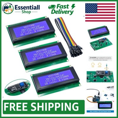 20x04 I2C LCD Screen Module Set for Arduino & Raspberry Pi Projects - 3pcs