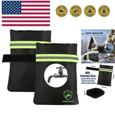 2Pack Outdoor Faucet Covers for Winter Freeze Protection, 8.5″x5.9″x1.9″ Thic...