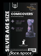 100 SILVER AGE POLYPROPYLENE COMIC BAGS COMICARE (SUPPLY110)