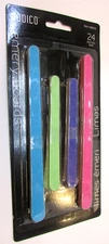 New Bodico Health Beauty 24 Pack Colorful Emery Boards Manicure Pedicure Tools