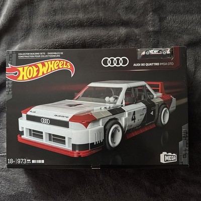 NEW MEGA Hot Wheels Audi 90 Quattro IMSA GTO Building Toy Kit 973pc Minty Box