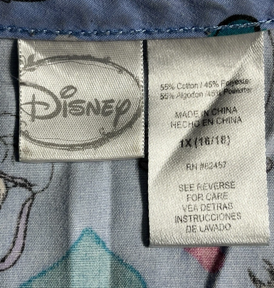 Disney Scrub Top Size 1X Eeyore from Winnie The Pooh Pockets - Image 3 of 4