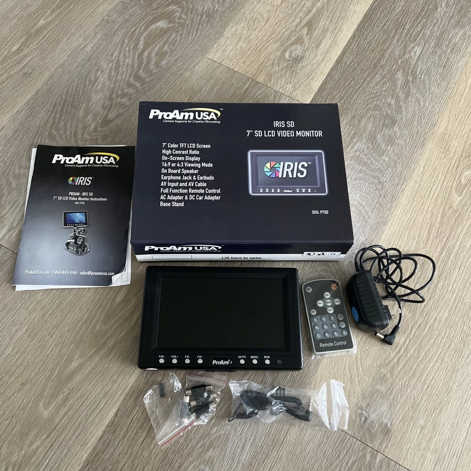ProAm USA 7 Inch Iris LCD Monitor Kit with RCA AV Inputs ( No battery charges) - Image 3 of 3