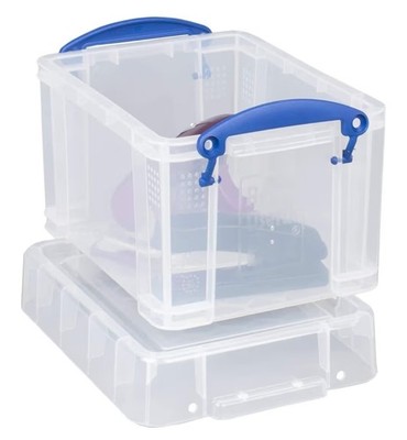 Really Useful 245 x 180 x 160 mm 3L Box mit Deckel - transparent