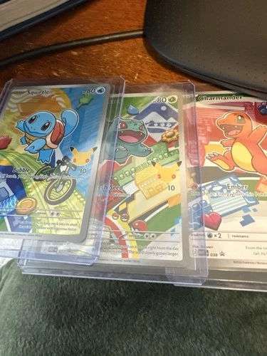 Charmander Squirtle Bulbasaur 037 038 039 MEP First Partner 30th 1st Gen set NM