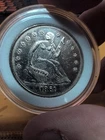 1861 CSA Seated Liberty Confederate Half Dollar Token